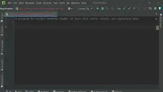 Python program to convert entered days into year, month and remaining days
