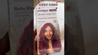 Dyeing my hair with Birds of Paradyes NO BLEACH hair color+ GLOSSY HAIR TINT Ruby Rush❤️&zwj;🔥