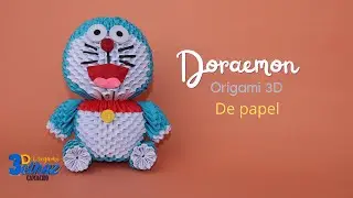 Cómo hacer a Doraemon 💙 en Origami 3D - Paso a Paso - Bethoz Camacho