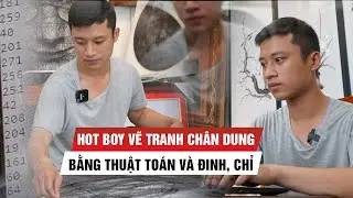 Choáng ngợp xem hot boy vẽ tranh chân dung bằng thuật toán và đinh, chỉ