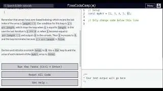Lesson 100 | Basic JavaScript | Iterate Through an Array with a For Loop
