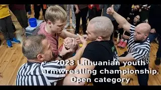 2023 Lithuanian youth armwrestling championship. Open category.