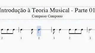 bin&aacute;rio composto 6/ 8 ut sem&iacute;nima pontuada