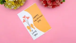 DIY Handmade Valentine's Day Greetings Card Making | Valentines Day Paper Crafts | Easy Paper Crafts