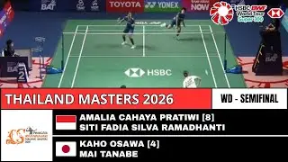 THAILAND MASTERS 2026 | PRATIWI/ RAMADHANTI VS K OSAWA/ M TANABE | BABAK SEMIFINAL BADMINTON