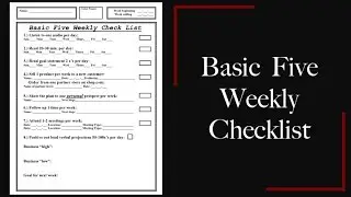 Skills & Leadership Training:  Basic 5 Weekly Checklist By Stacy Whited - 3/6/17