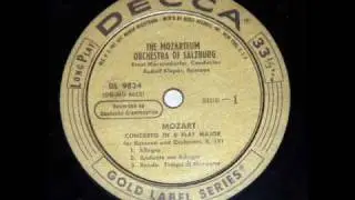Rudolf Klepac: Bassoon Concerto in B flat major, K. 191 - Movement 1 (Mozart) - 1956 Recording