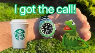 Распаковка и первый взгляд на Rolex Submariner Date Green Mk2 Bezel! Starbucks, Kermit #Rolex