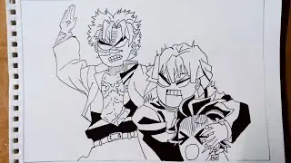 Demon Slayer Comedy Art 🎨 | Drawing Sanemi, Zenitsu & Tanjiro Funny Scene