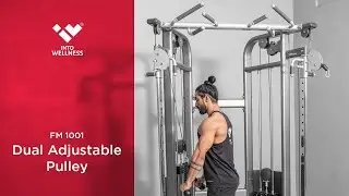 Train Multiple Muscle Groups Using FM 1001 Dual Adjustable Pulley by Into Wellness/Realleader USA