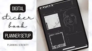 LUXBOOK DIGITAL STICKERBOOK TUTORIAL | ORGANIZE DIGITAL STICKERS | GOODNOTES 6 SPLIT SCREEN PLANNING