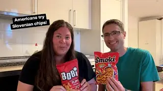 CHIPS AND TRIPS | Americans try SLOVENIAN SNACKS (Peanut Butter Chips?)