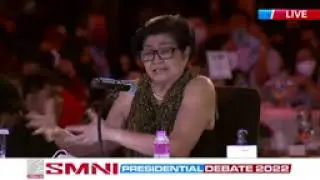 Mga Presidentiables iniisa-isang tinanong ni Prof.Clarita Carlos sa SMNI Debate.