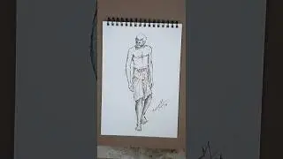 Sketching figure with Charcoal pencil_138|#shorts #shortvideo #art #drawing #sketch #charcoal #viral