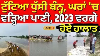 Dhussi Bandh | ਟੁੱਟਿਆ ਧੁੱਸੀ ਬੰਨ੍ਹ, ਘਰਾਂ 'ਚ ਵੜ੍ਹਿਆ ਪਾਣੀ, 2023 ਵਰਗੇ ਹੋਏ ਹਾਲਾਤ| Mukerian | #local18