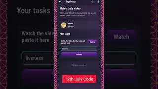 Tapswap : Watch daily video (4) || Tapswap cinema code #trending #viral #tapswap #crypto