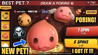 FREEFIRE DRAW A PORING EVENT FULL DETAILS!!! I GOT NEW PET PORING IN SPIN EVENT 😱🔥🔥🔥