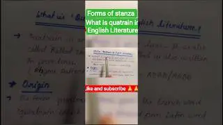 what is quatrain। what is forms of stanza। English literature #viral #shorts #english