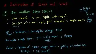 2. Dry weather flow and wet weather flow || Waste water Engineering