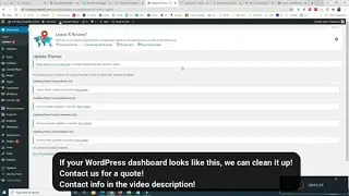 Messy WordPress Dashboard | Here's a clean WP Dashboard on a larger website
