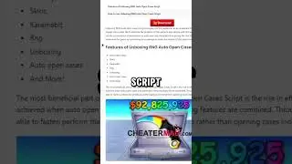 Unboxing RNG Auto Open Cases Script