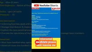 RALSONO TYRE COMPANY LUDHIYANA JOB #tyre #tyrecompany #youtubeshorts #shorts #diploma #btech
