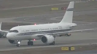 A319NEO ACJ VP-CVJ ARRIVING AND DEPARTING ZURUCH 19-1-2026 WEF VISITOR