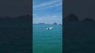 Boat, blue sea, and beautiful islands 🌊🏝️#Shorts #Nature #SeaView