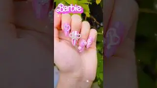 😱Diy Barbie Nails💅💗#shorts #barbie #nailart  #diy #barbiecrafts #youtubeshorts  #nails #crafteraditi