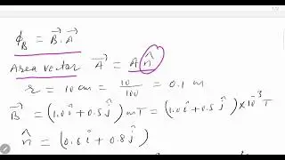 a circular coil of radius 10 cm is placed in magnetic field B=(1.0i+0.5j) mT such that the outward u