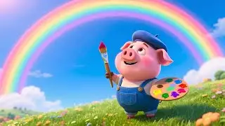 The Piglet Painted a Picture 🎨💗 |Fun Art Song for Kids |Nursery Rhymes & Learning Songs for Children