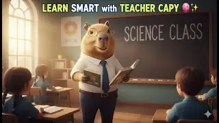 Capybara Becomes a Teacher 📚🦫 | Funny AI Animation