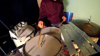 Drum set + Found instruments + Live electronics
