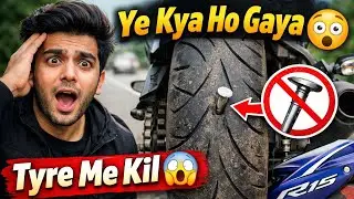Road Pe Problem Ho Gayi 😮 | Vlog Shoot Karne Ja Rahe The Aur… 😨 | R15 Tyre Puncture | MBA Vlog Wala 