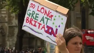 Protesters in London take to streets after Brexit vote