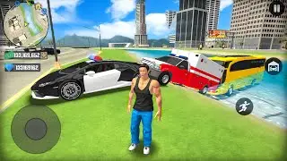 Public Transport Bus, Ambulance & Police Car Driving in Open World Game - Android Gameplay