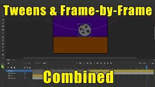 Combine Frame-By-Frame and Tween Animations -- A Simple Sun and Moon Animation