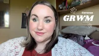 Caravan GRWM. Too Faced Sweet Peach Palette and ELF Bitesize Mint To Be 🍑