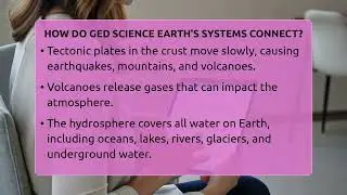 How Do GED Science Earth's Systems Connect? - Your GED Coach