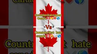 Countries that support canada vs countries that hate canada #shortvideo #canada #friendship #2024