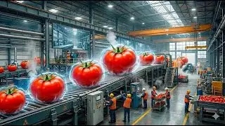Inside a Modern Tomato Factory: From Fresh Tomatoes to Premium Tomato Pur&eacute;e (Full Process)