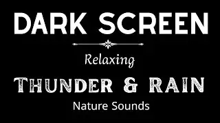 Sleep Peacefully Through the Storm | Intense Rain & Soft Thunder Rumbles | 10 Hours Black Screen