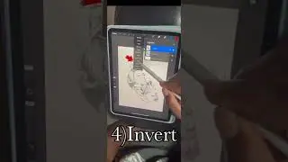 2 method to make a stencil in procreate #shorts #tattoos