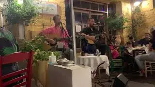 Nights at restaurant in Plaka, Greece