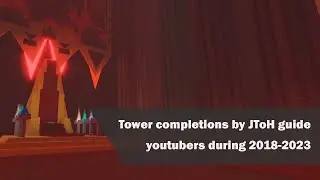 JToH Fun Facts - Tower completions by JToH guide youtubers during 2018-2023 (As of March 10, 2023)