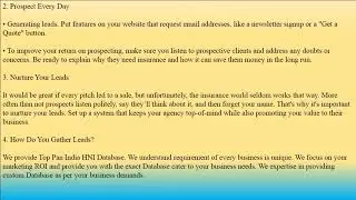 #Prospect_Marketing     How Do I Get an HNI Client for Insurance from Prospect Marketing