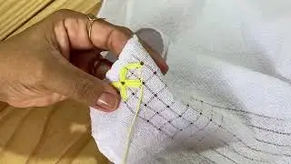 Como bordar uma flor na bainha aberta 