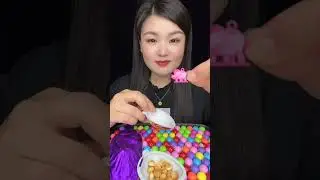 Asmr colorful candy toy eating session relaxing experience mukbang #mukbang #eating #candy