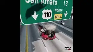 Car Jumps, CRASHES & CATCHES FIRE 😳BeamNG.drive Physics
