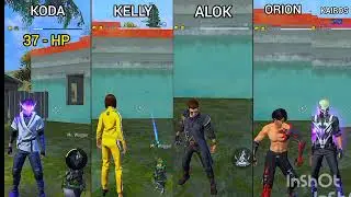 Koda vs Kelly vs alok vs orion vs Kairos 😅😱 #abilitytest #freefiremax